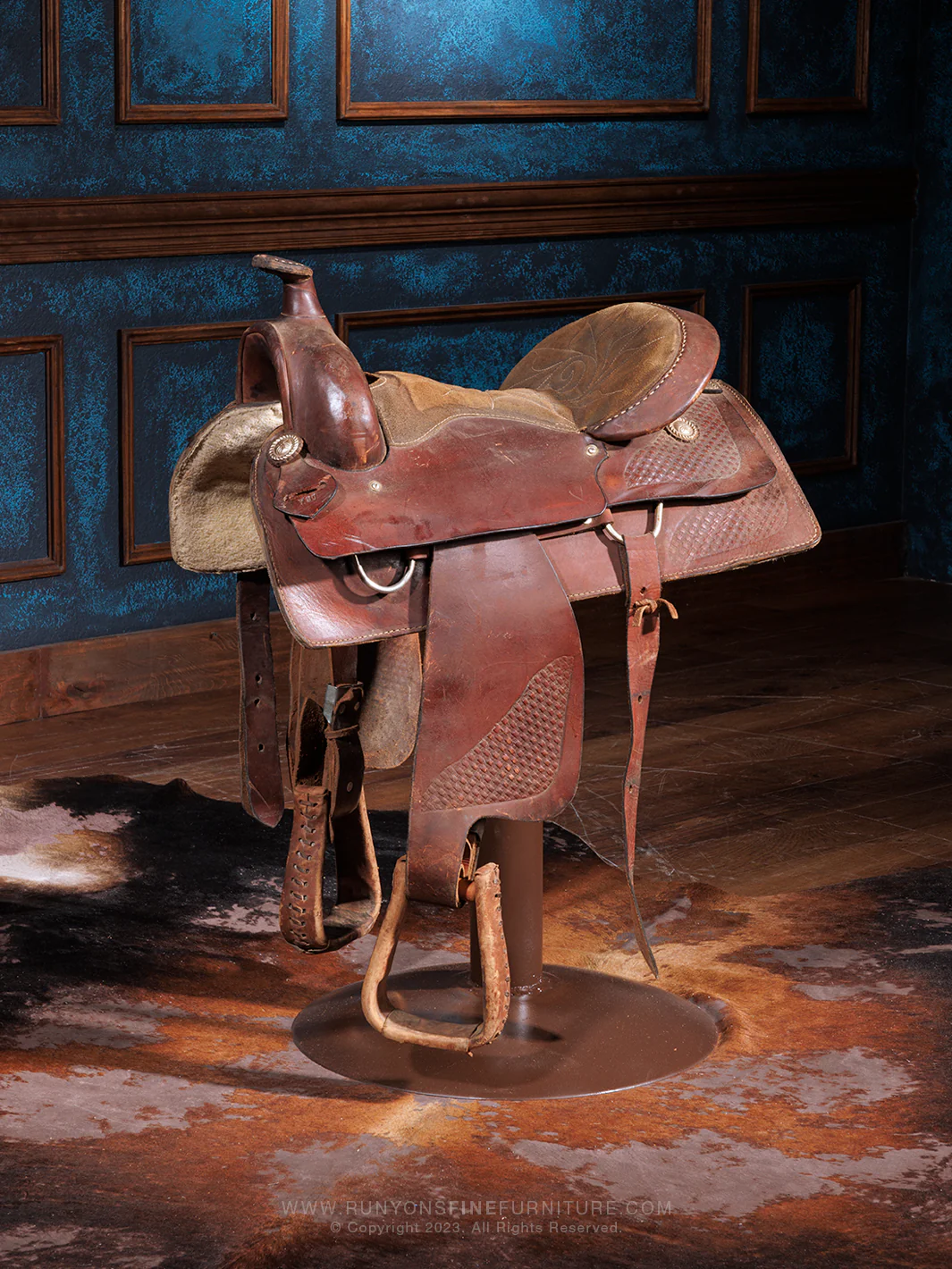Retired Cowboy Saddle Bar Stool
