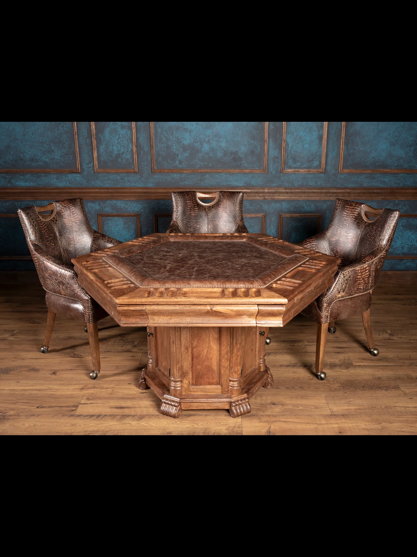 Ridgeland Leather Poker Table - Image 7