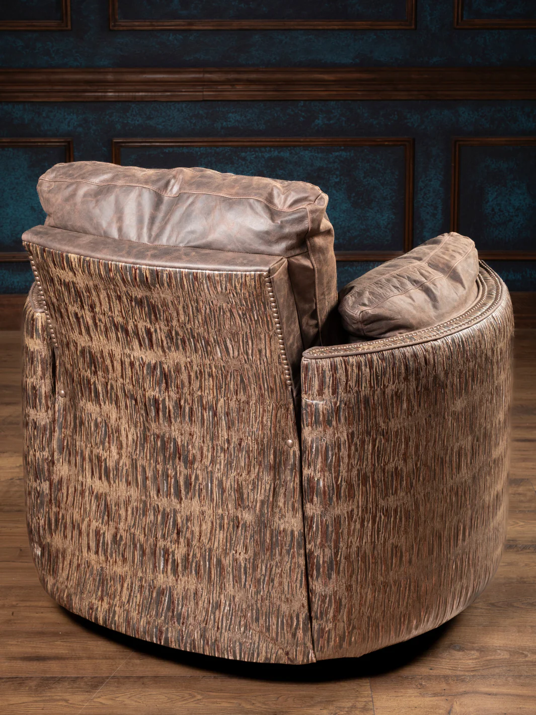 Rimrock Leather Snug Swivel Recliner - Image 2