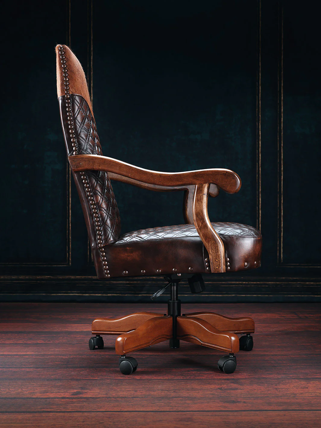 Rodeo Architect Quilted Leather Desk Chair - Image 3