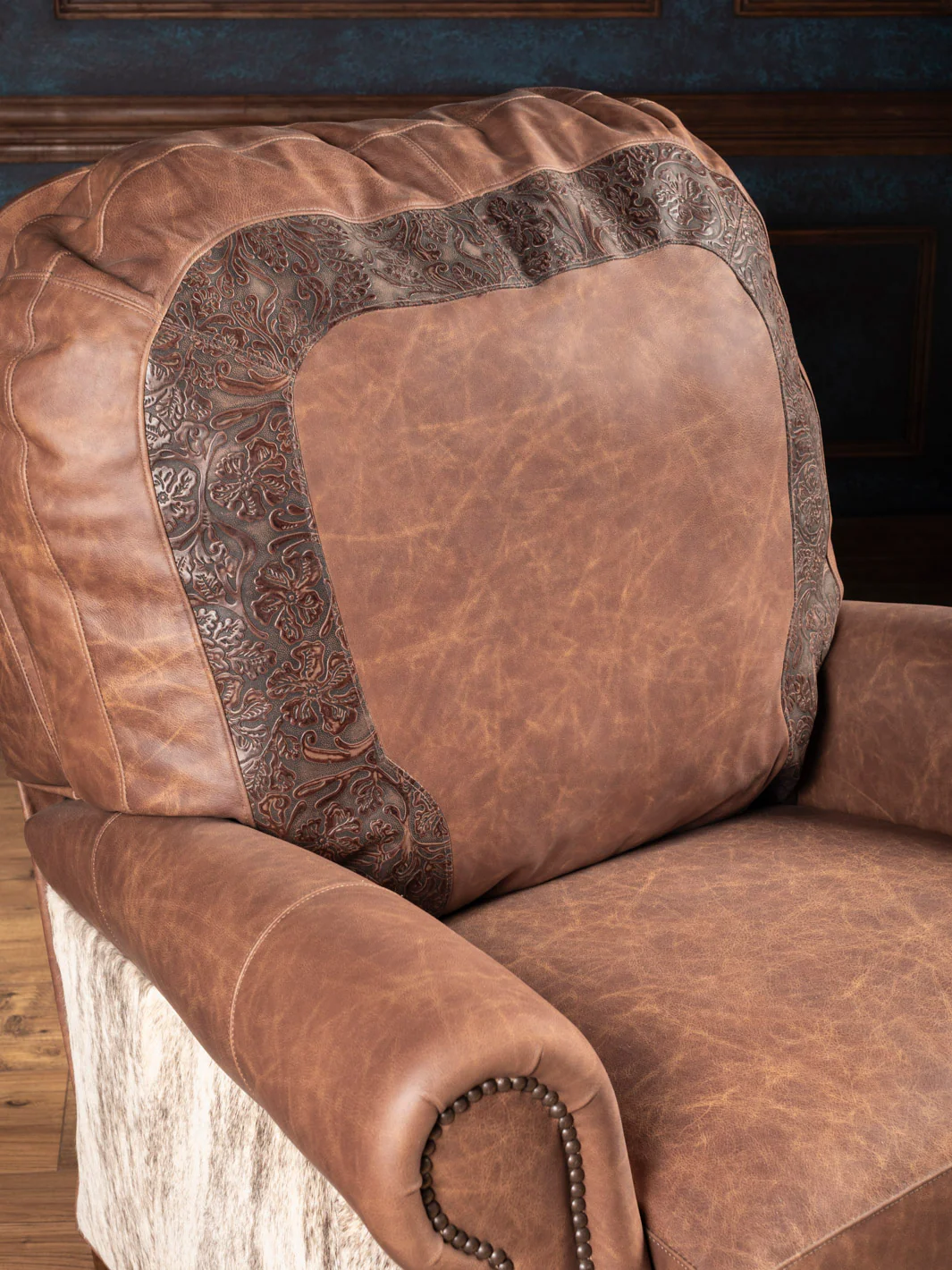 Saloon Whiskey Leather Recliner - Image 3
