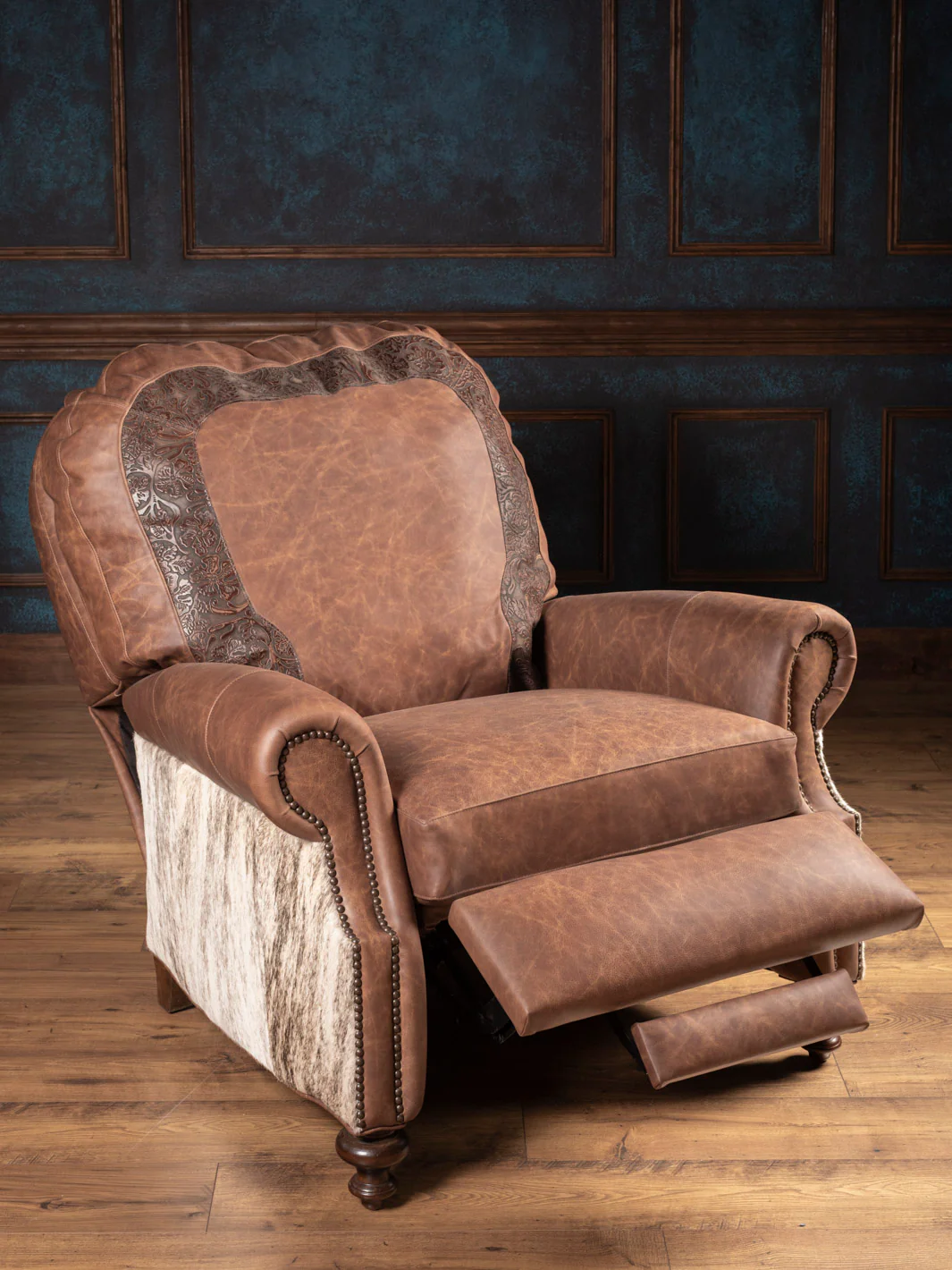 Saloon Whiskey Leather Recliner - Image 7
