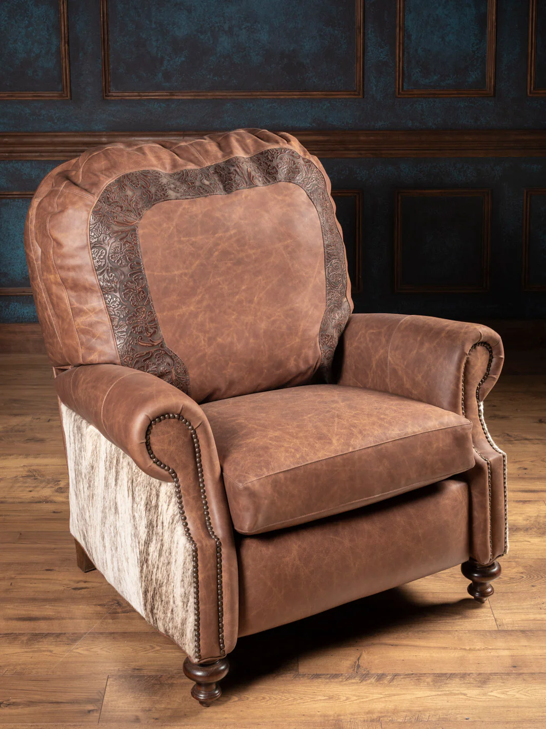 Saloon Whiskey Leather Recliner - Image 8