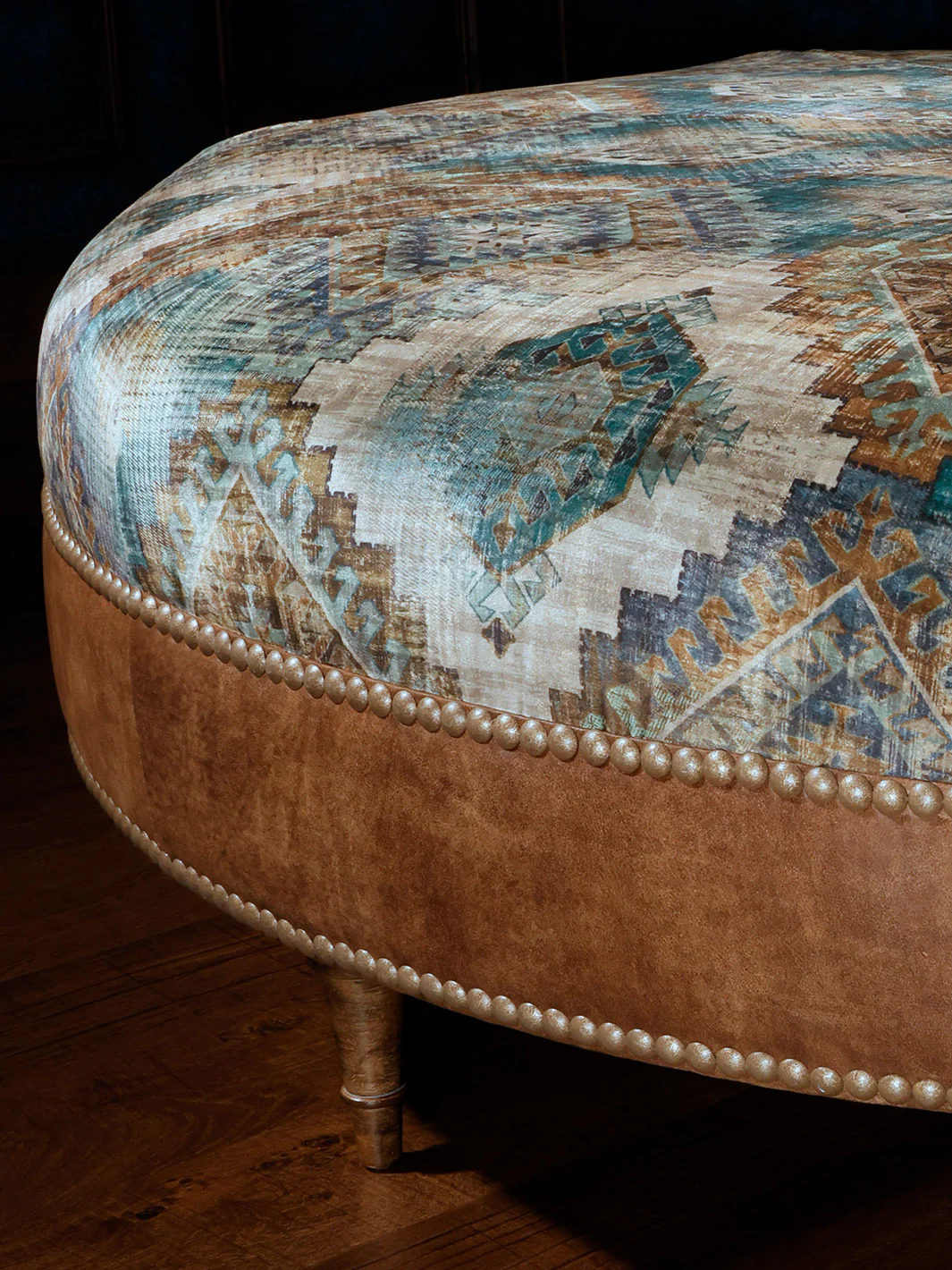 Santa Fe Haze Western Ottoman - Image 3
