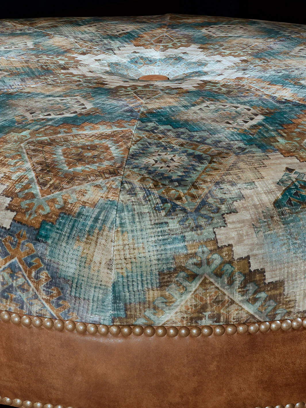 Santa Fe Haze Western Ottoman - Image 4