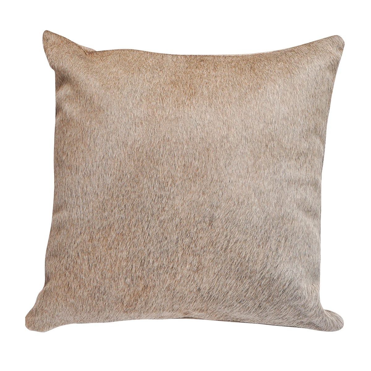 Solid Taupe Cowhide Pillow - Image 2