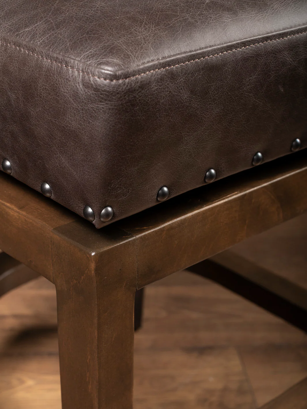 Speckled Saddleback Leather Bar Stool - Image 4