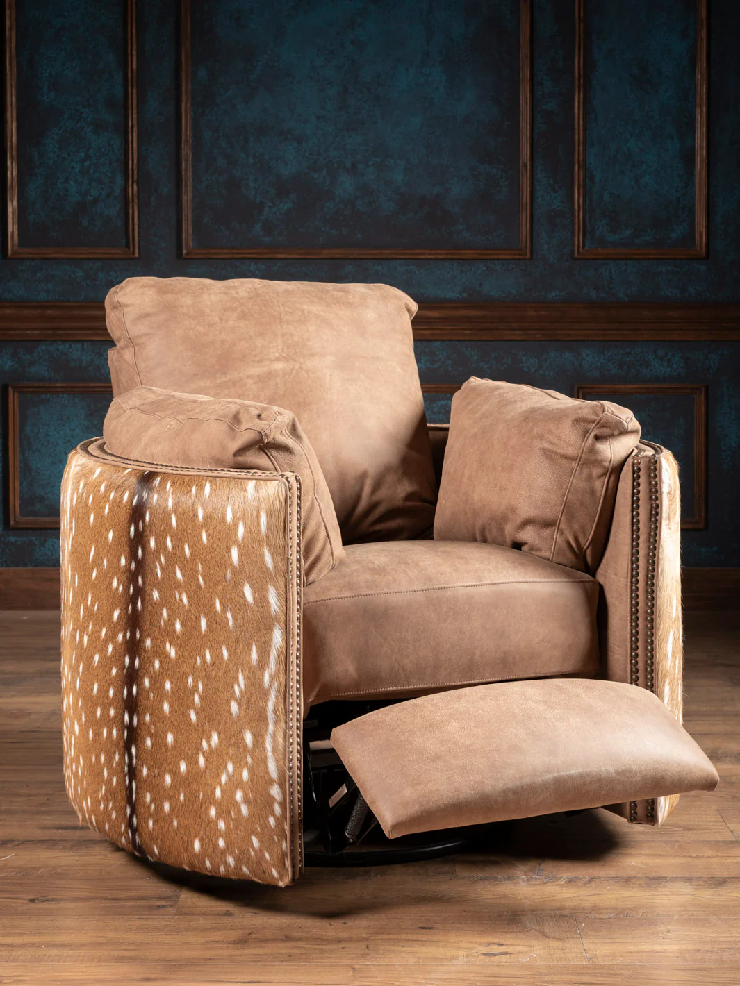 Springfield Axis Leather Snug Swivel Recliner - Image 3