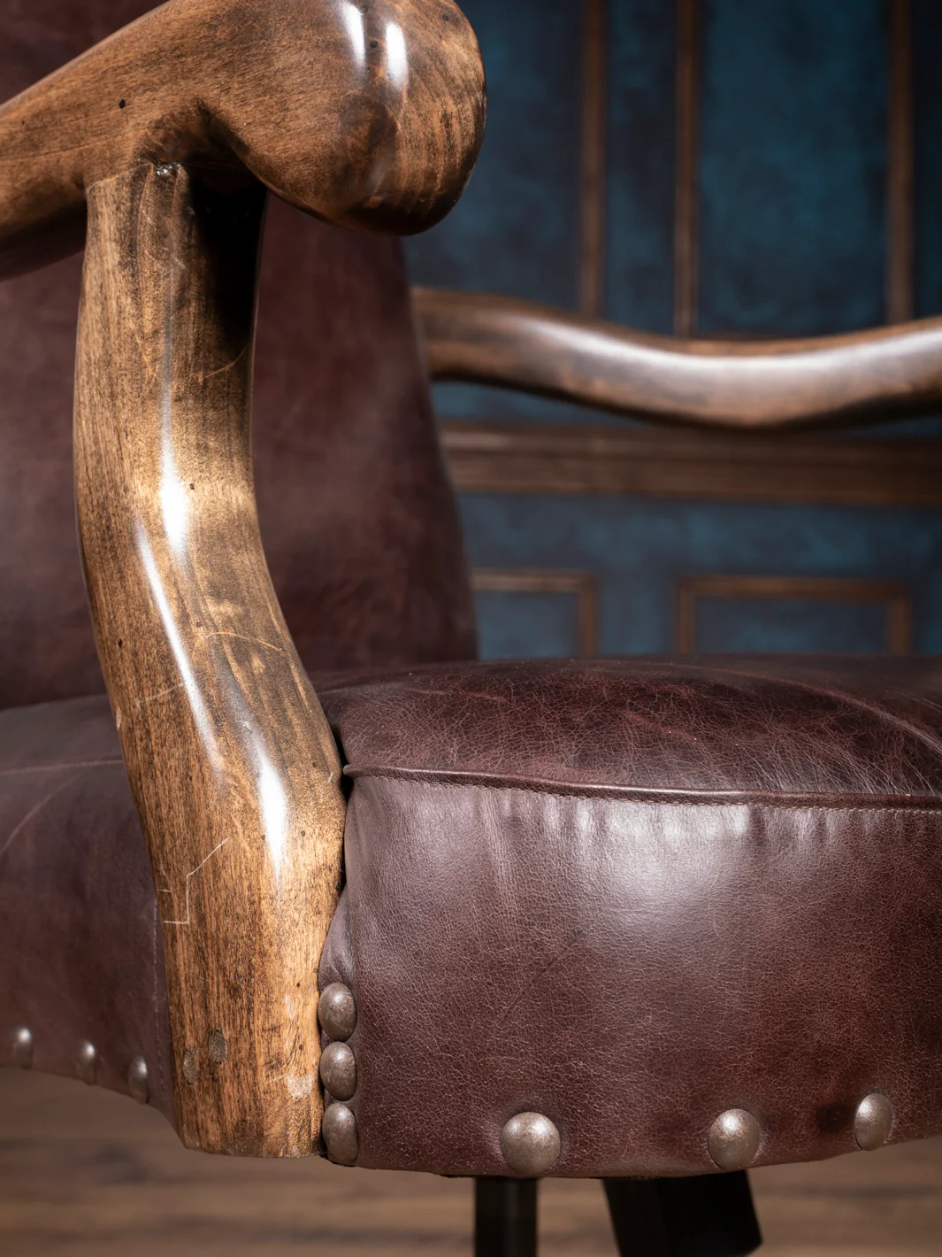 Urban Cowhide & Leather Desk Chair - Image 4