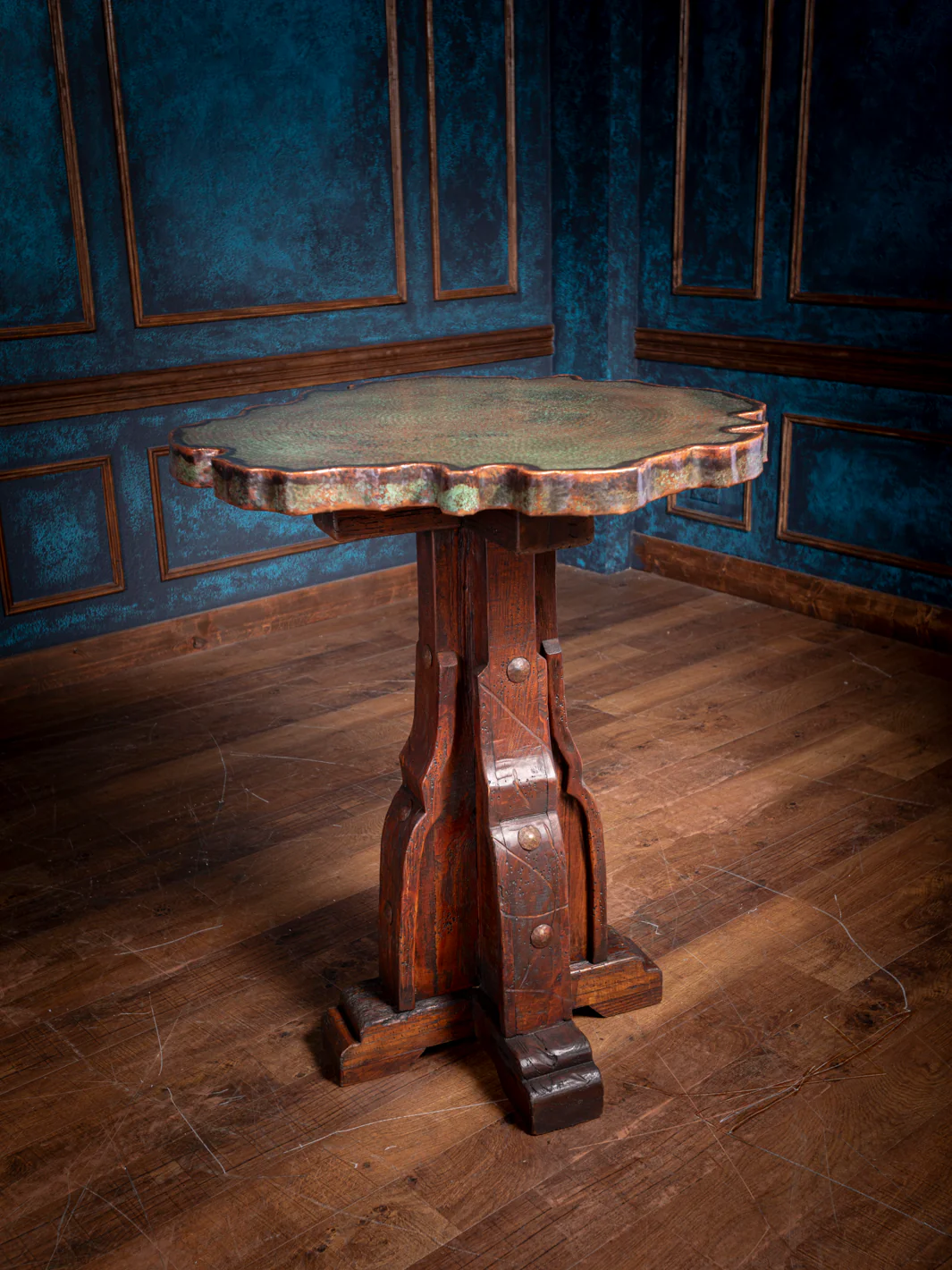 Verde Copper Live Edge Pub Table