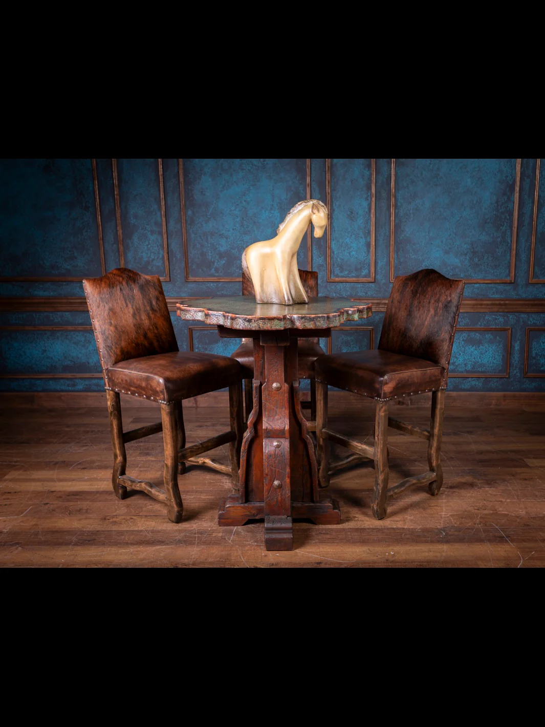 Verde Copper Live Edge Pub Table - Image 5