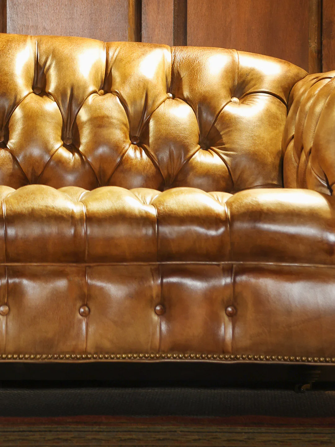 Weston Cane Chesterfield Leather Sofa - Image 3